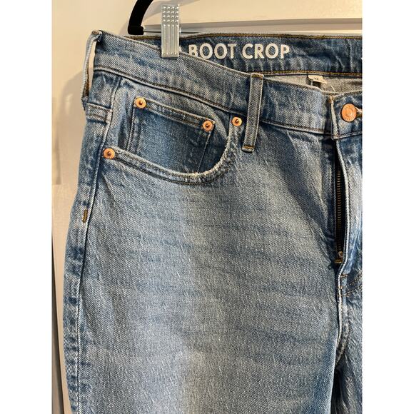 J Crew 9" Billie Demi Boot Crop Light Wash Jeans Size 32 NWT Cropped Kick Leg - Picture 13 of 13